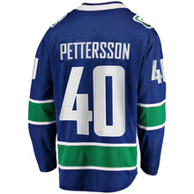 Load image into Gallery viewer, Elias Pettersson Vancouver Canucks Fanatics Branded Home - Premier Breakaway Player Jersey - Blue