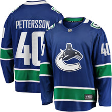 Load image into Gallery viewer, Elias Pettersson Vancouver Canucks Fanatics Branded Home - Premier Breakaway Player Jersey - Blue