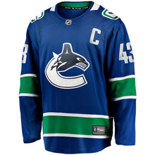 Load image into Gallery viewer, Quinn Hughes Vancouver Canucks Fanatics Branded Home - Breakaway Player Jersey - Blue
