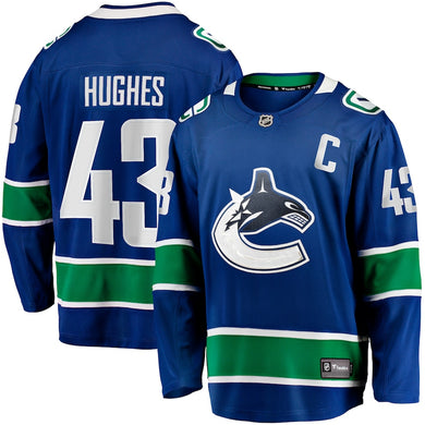 Quinn Hughes Vancouver Canucks Fanatics Branded Home - Breakaway Player Jersey - Blue