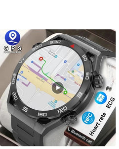 Smart Watch Men's GPS Map Tracker Directions HD Screen Heart Rate ECG+PPG Bluetooth Multi-Function Stop Watch Training