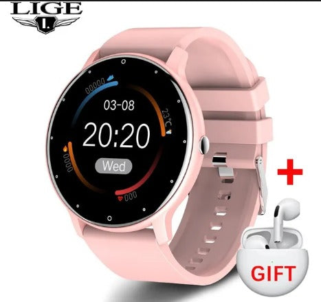 LIGE 2023 Men's & Ladies Smart Watch Real-time Activity Tracker Heart Rate Monitor Sports Smart Watch Multi-Function Clock