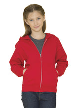 Load image into Gallery viewer, ATCY2600 EVERYDAY FLEECE FULL ZIP HOODED YOUTH SWEATSHIRT AUTHENTIC T-SHIRT COMPANY