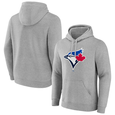 Toronto Blue Jays Fanatics Branded Official Logo Pullover Hoodie - Heather Gray