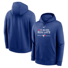 Load image into Gallery viewer, Toronto Blue Jays Nike Local Baseball Club Over Shoulder Fleece Pullover Hoodie - Royal