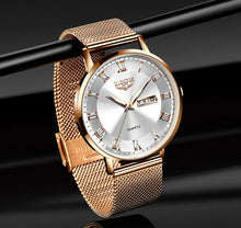 Load image into Gallery viewer, LIGE Luxury Ladies Watch Women Waterproof Rose Gold Steel Strap Wristwatch Bracelet Time Relogio Feminino 2202244597355