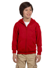 Load image into Gallery viewer, 186B - Youth FULL ZIP HOODED SWEATSHIRT 8 oz. 50% Cotton 50% Polyester