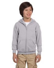 Load image into Gallery viewer, 186B - Youth FULL ZIP HOODED SWEATSHIRT 8 oz. 50% Cotton 50% Polyester