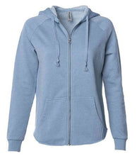 Load image into Gallery viewer, Women&#39;s Light Weight California Wave Wash Hooded Sweatshirt