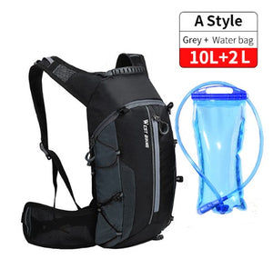 Bicycle Bike 2 Litre Water Bag 10L Portable Waterproof Biking, Hydration Backpack Hiking Outdoor Sport Climbing Combination 2  -  Backpack + Water Bag
