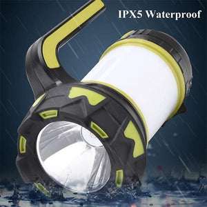 ZK20 Portable LED Camping Light Working Outdoor Tent Handheld Flashlight USB Rechargeable Waterproof