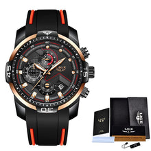 Load image into Gallery viewer, Lige Brand Men&#39;s Chronograph Watch Q0524 Stainless Steel Waterproof Military Style Multi-Function  Unique Sports Quartz Date Waterproof
