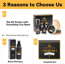 Load image into Gallery viewer, Beard Kit For Men, 9 Pce Beard Care Grooming Kit, Beard Growth Kit Unique Men&#39;s Christmas Gift Idea for Dad