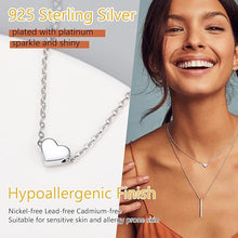 Load image into Gallery viewer, Chic Dainty 925 Sterling Silver Necklace. Pendant Choker Necklace, 16&quot;-18&quot; Adjustable, Comes with Box