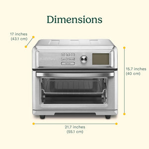 Cuisinart Kitchen TOA-65C Digital AirFryer .6 cu ft Toaster Oven Silver