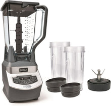 Load image into Gallery viewer, Ninja Kitchen BL660C Professional Countertop Blender With 1100-Watt Base,72Oz Total Crushing Pitcher and(2)16 Oz Cups For Frozen Drinks and Smoothies, Silver/Gray, 7.8 Pounds