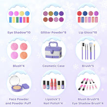 Load image into Gallery viewer, Makeup Kit for Girls - Children Washable Real Make Up Set Princess Pretend for Girls Age 3-12 Christmas Gift