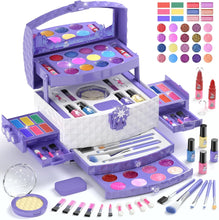 Load image into Gallery viewer, Makeup Kit for Girls - Children Washable Real Make Up Set Princess Pretend for Girls Age 3-12 Christmas Gift