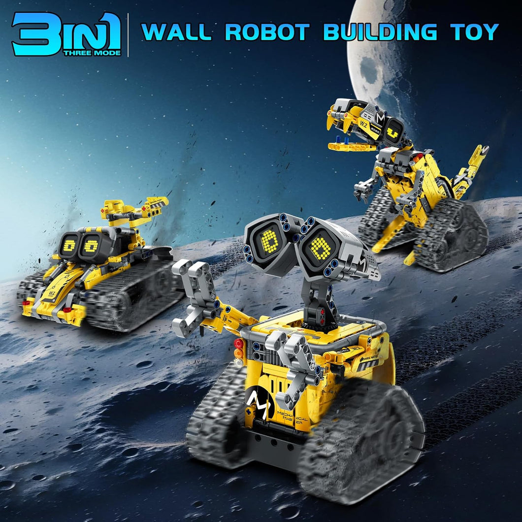 Robot Building Kit for Boys & Girls Age 8-13, Remote & App-Controlled 3 in 1 Robot Educational Coding Set for Kids, Creative Gift for Boys & Girls Aged 8 9 10 11 12 13+ (435 Piece Set)