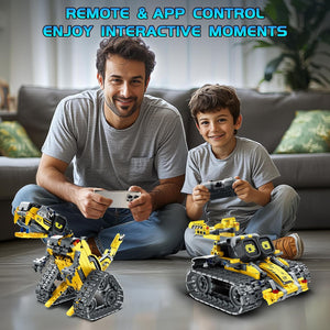 Robot Building Kit for Boys & Girls Age 8-13, Remote & App-Controlled 3 in 1 Robot Educational Coding Set for Kids, Creative Gift for Boys & Girls Aged 8 9 10 11 12 13+ (435 Piece Set)