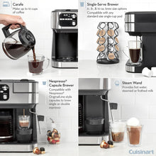 Load image into Gallery viewer, Cuisinart SS-4N1C Coffee Center® Barista Bar 4-in-1 Coffeemaker (Brews a 12-cup, a Single-serve, a Single or Double sized Espresso) incl. Steam Wand