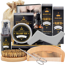 Load image into Gallery viewer, Beard Kit For Men, 9 Pce Beard Care Grooming Kit, Beard Growth Kit Unique Men&#39;s Christmas Gift Idea for Dad