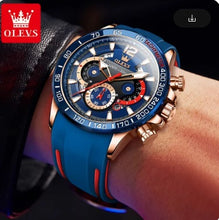 Load image into Gallery viewer, OLEVS Men&#39;s Watches, Chronograph, Silicone Strap, Multi-function, Waterproof, Luminous Dial