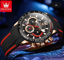 Load image into Gallery viewer, OLEVS Men&#39;s Watches, Chronograph, Silicone Strap, Multi-function, Waterproof, Luminous Dial