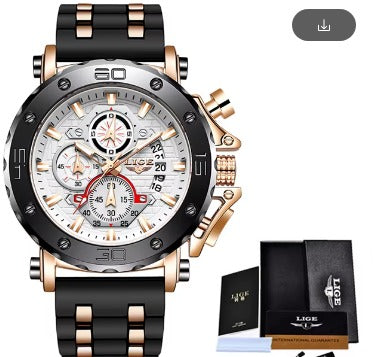 LIGE Men's Watch Chronograph Multi-Function Military Top Brand Luxury Sport Quartz Date  Chronograph Relogios Masculino