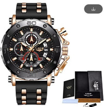 Load image into Gallery viewer, LIGE Men&#39;s Watch Chronograph Multi-Function Military Top Brand Luxury Sport Quartz Date  Chronograph Relogios Masculino