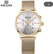 Load image into Gallery viewer, MEGIR Fashion Rose Gold Women&#39;s Watch Luxury Brand Quartz Ladies Watch Sport Relogio Feminino