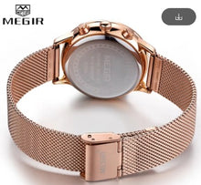 Load image into Gallery viewer, MEGIR Fashion Rose Gold Women&#39;s Watch Luxury Brand Quartz Ladies Watch Sport Relogio Feminino