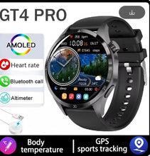 Load image into Gallery viewer, New For Huawei Smart Watch Men Watch 4 Pro GPS, Large 1.4&quot; Screen AMOLED Screen Bluetooth Call NFC Health Monitoring Smartwatch 2024 New Watch GT 4 Silicone Strap, Long Lasting Battery