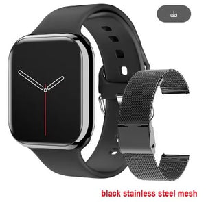 New Smart Watch GPS Series 9 "Always On Display" Includes "Two Watch Bands - Silicone and Stainless Steel Mesh" Body Temperature BT Call IOS Android