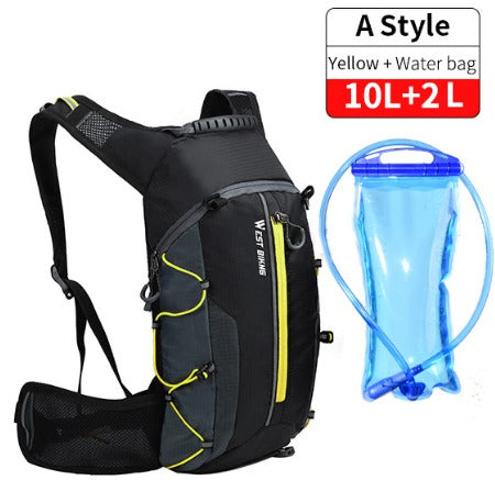 Bicycle Bike 2 Litre Water Bag 10L Portable Waterproof Biking, Hydration Knap Sack Hiking Outdoor Sport Climbing Combination 2  -  Knapsack + Water Bag