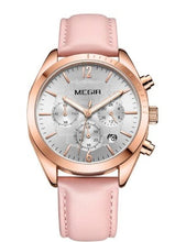 Load image into Gallery viewer, MEGIR Ladies Luxury Watch  Time Auto Date Quartz Leather Band Fashion Clock Chronograph 2115