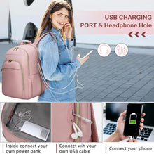 Load image into Gallery viewer, Laptop Back Pack for Women 15.6 Inch With USB Port, Lightweight Waterproof Computer Bag for School Work