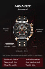 Load image into Gallery viewer, LIGE Men&#39;s Watch Chronograph Multi-Function Military Top Brand Luxury Sport Quartz Date  Chronograph Relogios Masculino