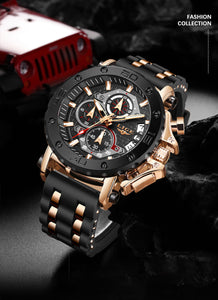 LIGE Men's Watch Chronograph Multi-Function Military Top Brand Luxury Sport Quartz Date  Chronograph Relogios Masculino