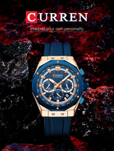 Load image into Gallery viewer, CURREN Brand Waterproof Chronograph Date Men&#39;s Watches Military Top Brand Luxury Silicone Band Original Sport