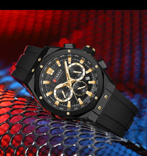 Load image into Gallery viewer, CURREN Brand Waterproof Chronograph Date Men&#39;s Watches Military Top Brand Luxury Silicone Band Original Sport