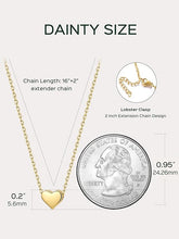 Load image into Gallery viewer, Glitter 925 Sterling Silver Dainty Small Heart Pendant Necklace