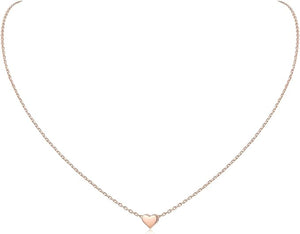 Glitter 925 Sterling Silver Dainty Small Heart Pendant Necklace