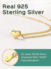 Load image into Gallery viewer, Glitter 925 Sterling Silver Dainty Small Heart Pendant Necklace