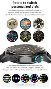 New For Huawei Smart Watch Men Watch 4 Pro GPS, Large 1.4" Screen AMOLED Screen Bluetooth Call NFC Health Monitoring Smartwatch 2024 New Watch GT 4 Silicone Strap, Long Lasting Battery