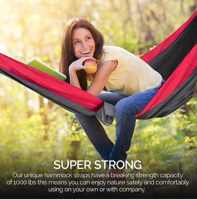 Essential Hammock Strong Nylon Outdoor, Back Yard, Camping Ultra Light Portable Hammock for Double Person Outdoor Recreation Hammock Swing
