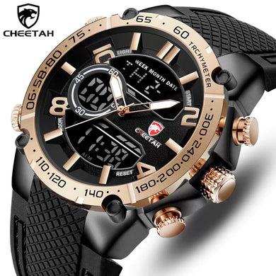 Cheetah Brand LY191226 Men's Chronograph Watch Waterproof Military Style Multi-Function  Unique Sports Quartz Date Waterproof